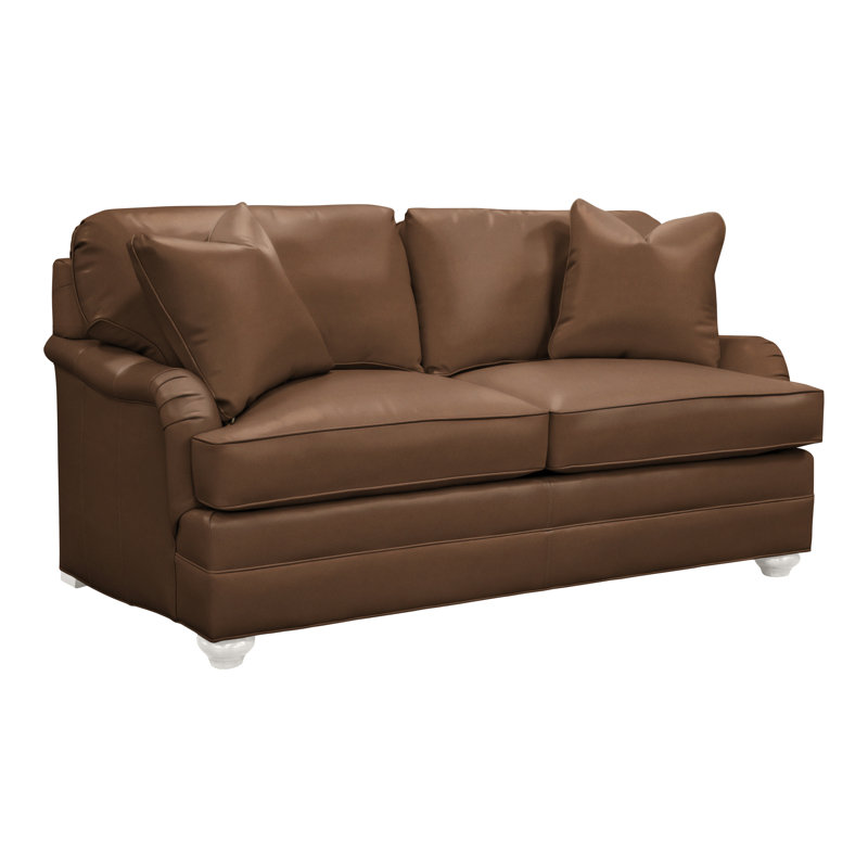 East Lake Loveseat, Gatsby Brown Sugar Genuine Leather, Casa Blanca