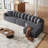 Boneless 131.1-Inch Chenille Sectional Sofa Set, Modern Cloud-Shaped Curved Sofa With 10 Pillows, L-Shaped Modular Living Room Fabric Sofa-368616915-368616927