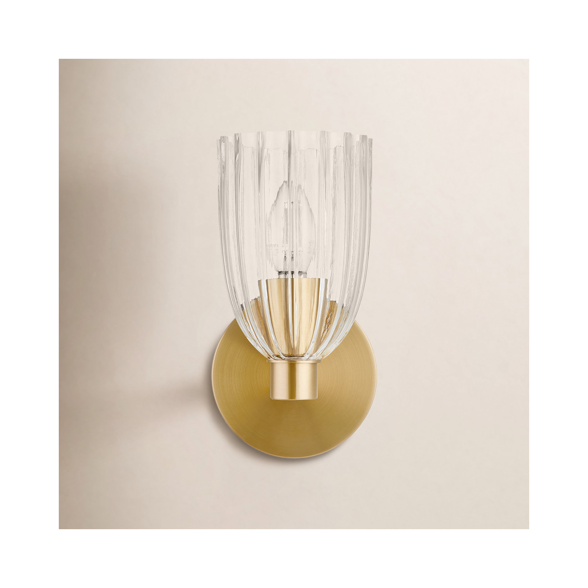 Whistler 1-Light Wall Sconce in Natural Brass