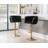 Swivel Adjustable Height Bar Stool Modern Velvet Barstool with Barrel Back Kitchen Island Counter Bar Chair with Golden Base-1220418878-1220418869