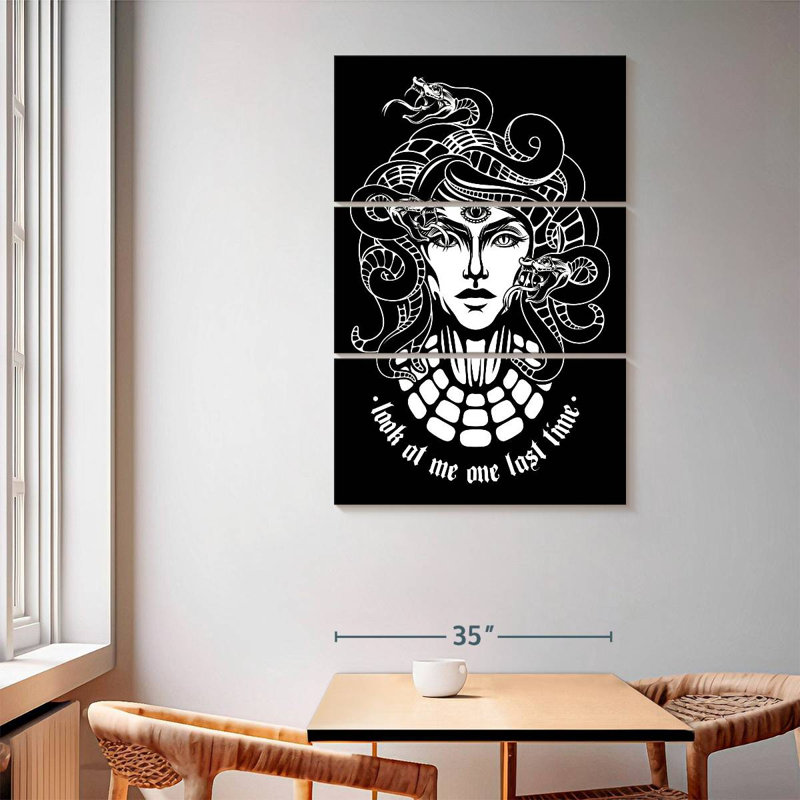 Kelan Medusa Quote, 65" H x 42" W