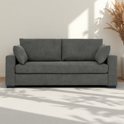 Upholstered Sofa with Toss Pillows,Sturdy Structure