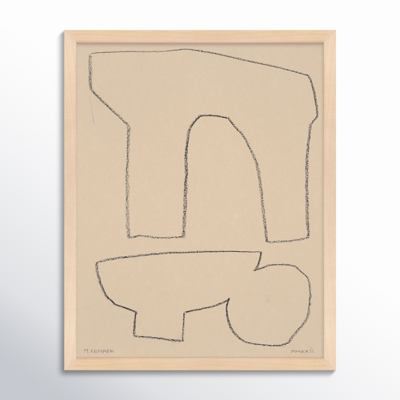 Outlines 2 by Michael Kempen, Maple Framed, 20" W x 25" H