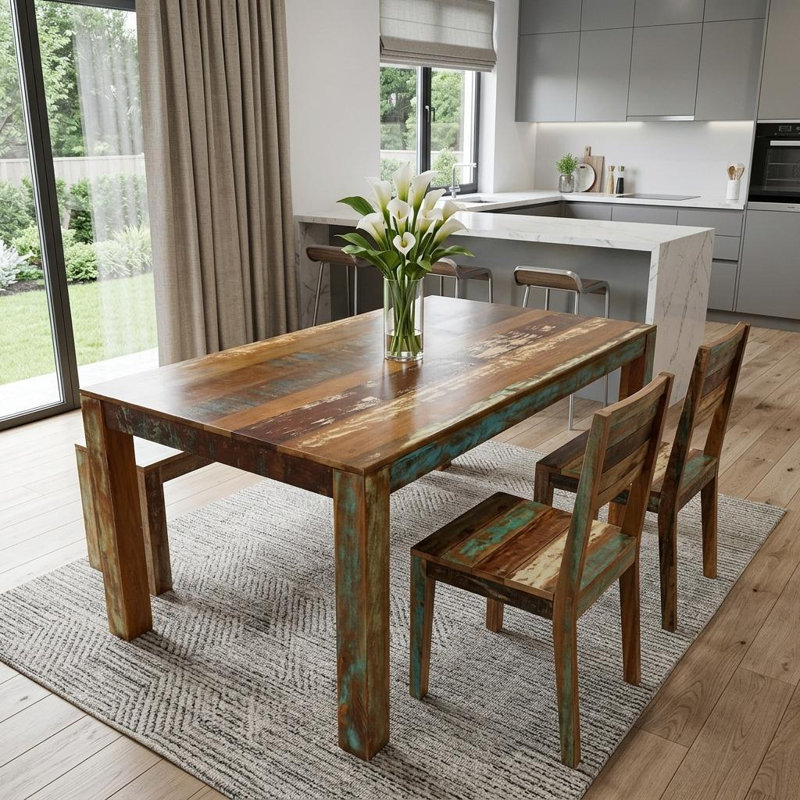 Eeli Solid Wood Dining Table