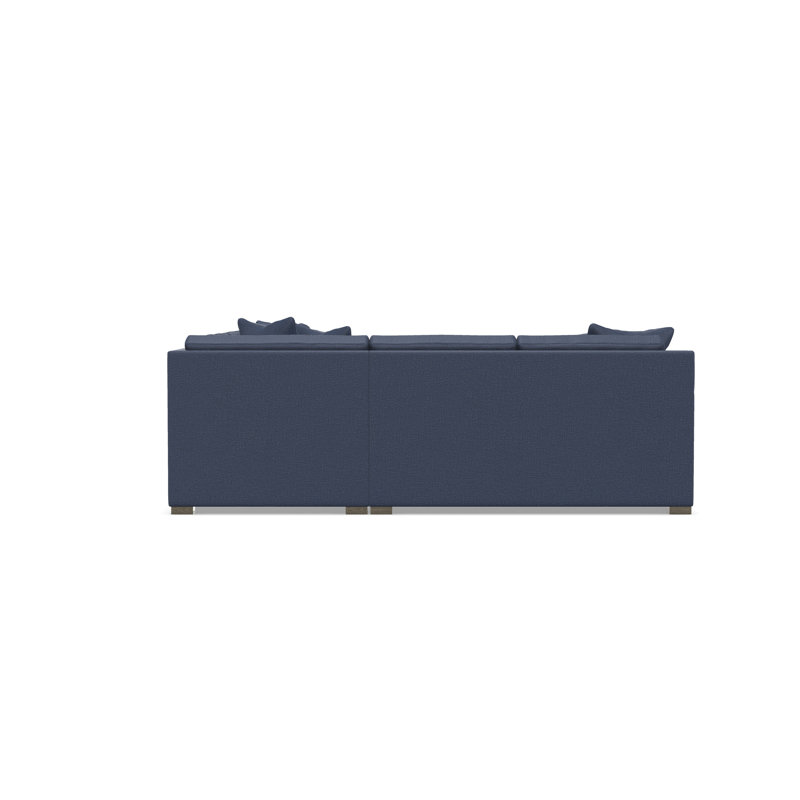 Kelsey Sectional, Blue Polyester, 35.5" H x 104.5" W x 104.5" D