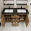 Bayyinahi 58.82'' Double Bathroom Vanity with Plastic Top-651656438