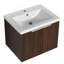 Meuble-lavabo à fermeture en douceur 60 po avec évier, petites tablettes de rangement, armoire combinée de 24 po et 12 po (emballage KD)-265792958