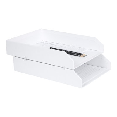 Bigso Hakan Letter Trays - Stackable Paper Tray - Pack of 2
