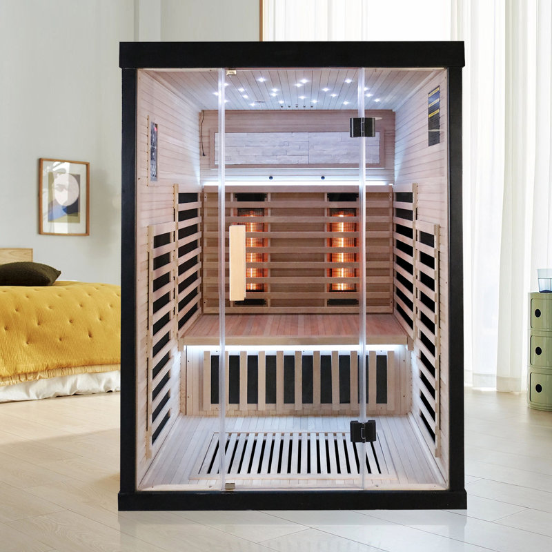 Sauna infrarouge FAR compatible avec Bluetooth pour 2 personnes KISRAIS
