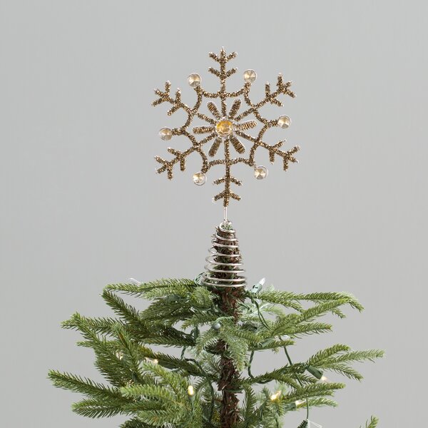 Christmas Tree Topper Star, Star Treetop with Bowknot Pine Needles Pine  Cones for Christmas Tree Decorations Home Party Ornament 