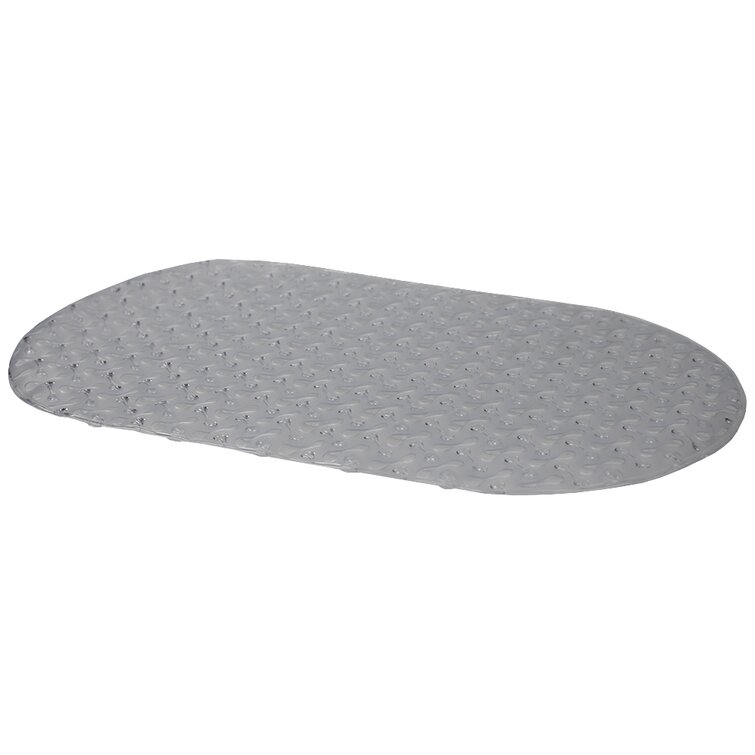 Microfiber Bathroom Mat Oval Shape Bathtub Floor Side Non-slip