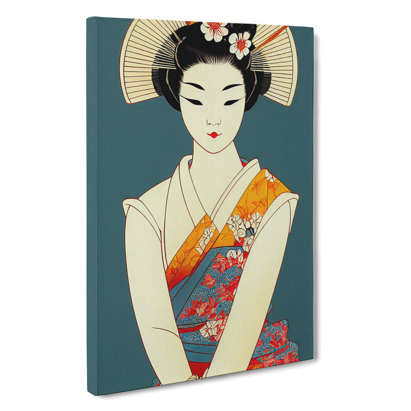 Virtuous Geisha - Wrapped Canvas, 60cm H x 40cm W x 3cm D