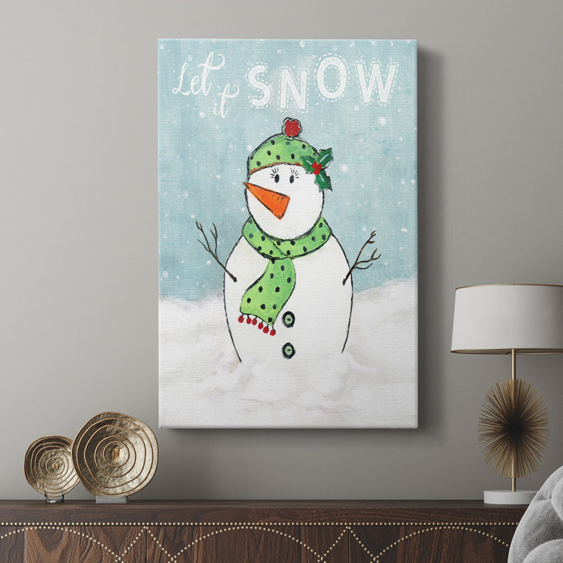 Bonhomme de neige Jolly II - Cavas enveloppés de galerie, H 60 po x l 40 po