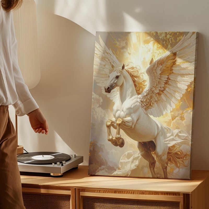 Toile, voici la description du produit et optimisation pour votre décoration murale Pegasus, H 9 po x l 12 po