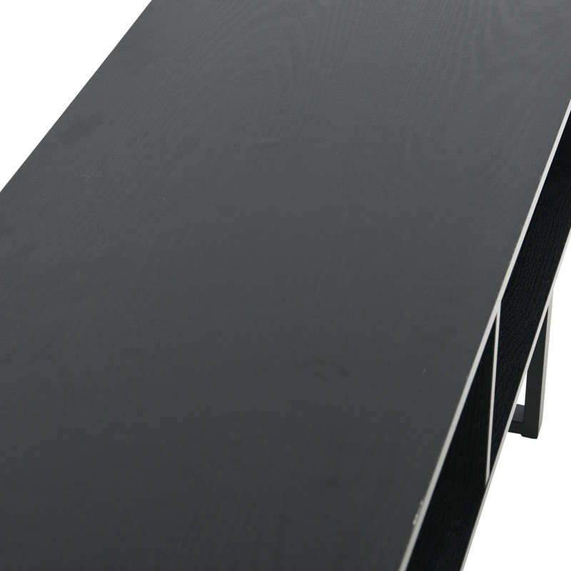 Gateshead Sled Coffee Table with Storage, Black Oak