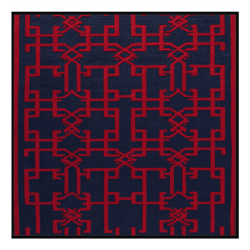 Machine Washable Trellis Gray Area Rug, Square 5'