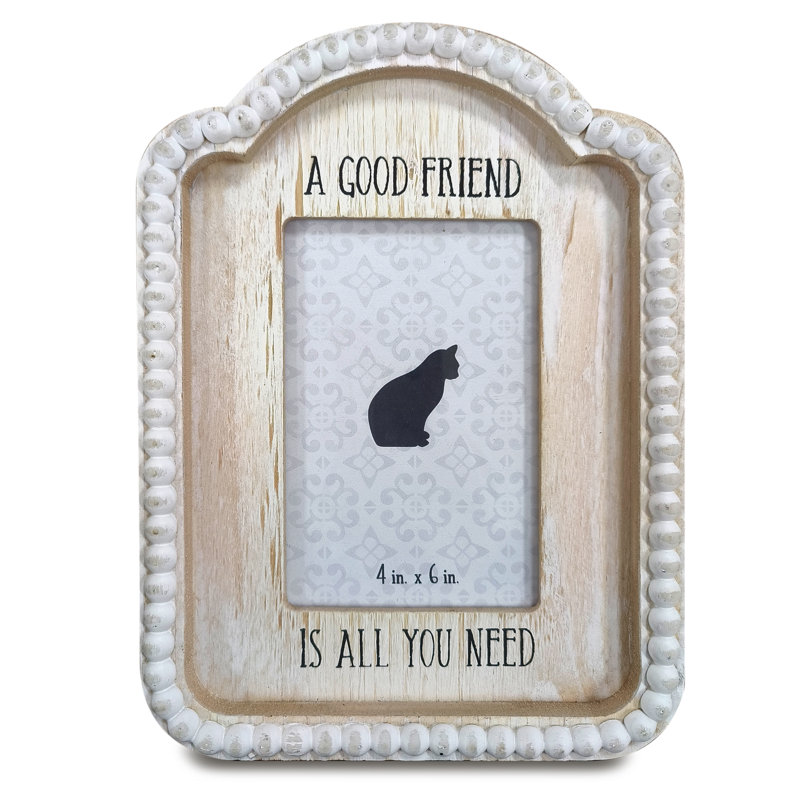 Henslie Wood Beaded Picture Frame with Mat