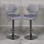 Ellerman Swivel Adjustable Height Stool With Back & Footrest Barstool Kitchen Chair