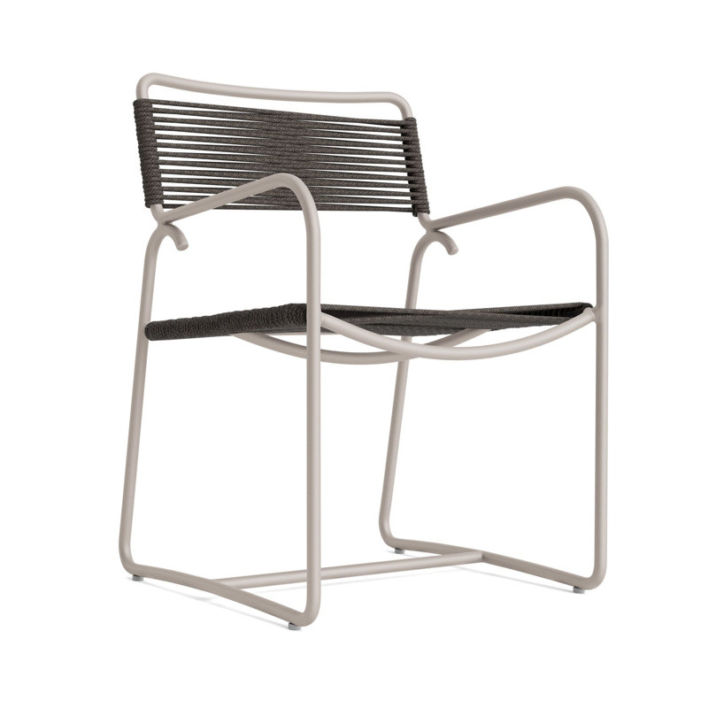 Walter Lamb Outdoor Armchair, Dove Smooth/Coal