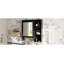 Armoire de rangement murale pour salle de bain, armoires à pharmacie avec grande porte miroir, tablettes réglables et trois niveaux de rangement ouverts (meuble-lavabo non inclus)-380133414