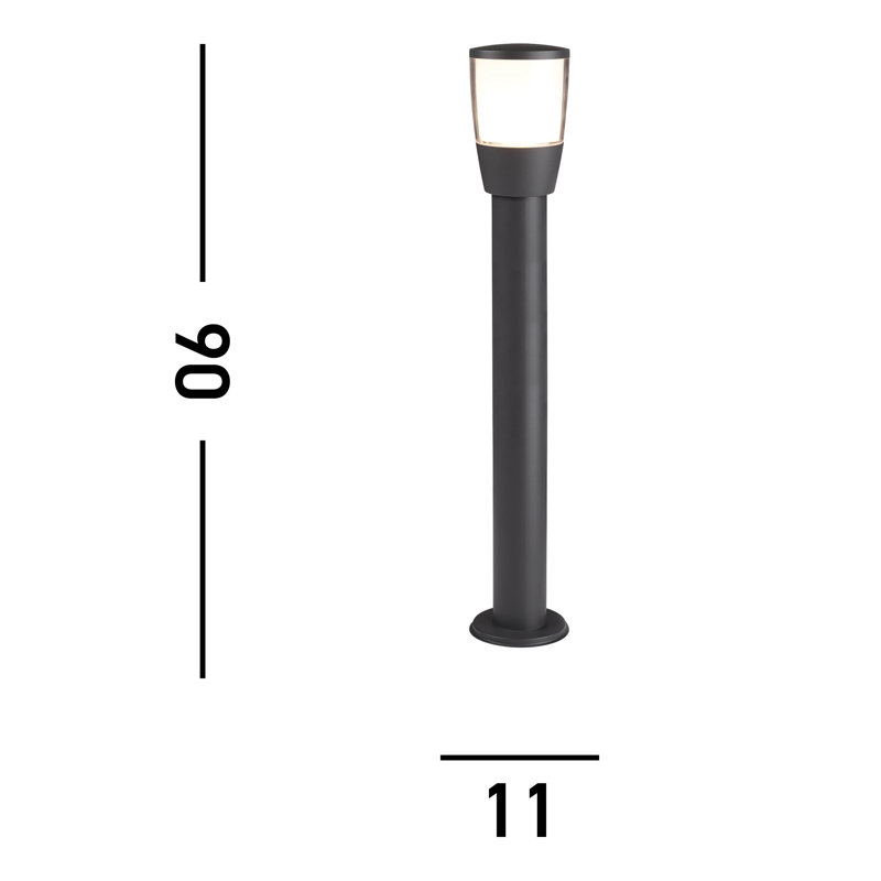 Aniyah Transparent Lamp Post (Full), 90cm H x 11.2cm W x 11.2cm D