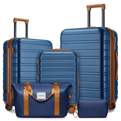 Luggage Sets 5 Piece with Duffel Bags, Hardside Expandable Suitcases with Spinner Wheels