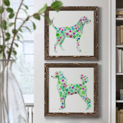 Tapisserie Labrador - ensemble de 2 peintures sur toile encadrées