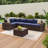 Heledd 5 - Person Patio Conversation Set with Cushions-1387855536