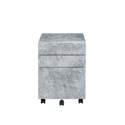 Classeur pratique en placage gris