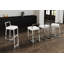 Tabouret de bar moderne avec tabourets de bar rembourrés avec dossier bas et chaises en métal pour cuisine / pub-1194900267