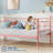 Twin Metal Daybed | Durable Steel Frame with Headboard | Space-Saving Sofa Bed for Bedroom or Guest Room, Pink-1-341591398