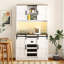 Armoire de bar Farmhouse avec porte de grange coulissante, grande table de buffet de bar Buffet