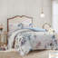 Housse de couette en coton - 3 pièces pour lit double / grand avec magnifique imprimé grand format et floral-119448426-119448424