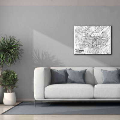 «Map of Louisville, KY 1879» par Epic Graffiti Portfolio, art mural sur toile