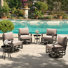 Ensemble de chaises pivotantes de 28,5 po de largeur avec table basse (ensemble de 2)