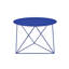Table en métal bleu avec plateau rond et pieds triangulaires, 23 po x 23 po x 17 po, 13 lb, plateau de table pratique 23 po x 23 po x 17 po, élégant-182581871