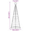  LED Christmas Tree with 390 LEDs 250 cm Iron-1363244562