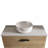 Integrated White Ceramic Basin, Drain NOT Included