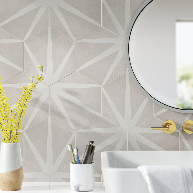 Carreau de porcelaine à motif de mur et de sol 8,5 po x 10 po Allora