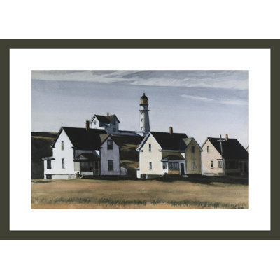 «Lighthouse Hill Cape Elizabeth Maine» par Edward Hopper, impression giclée sur cadre
