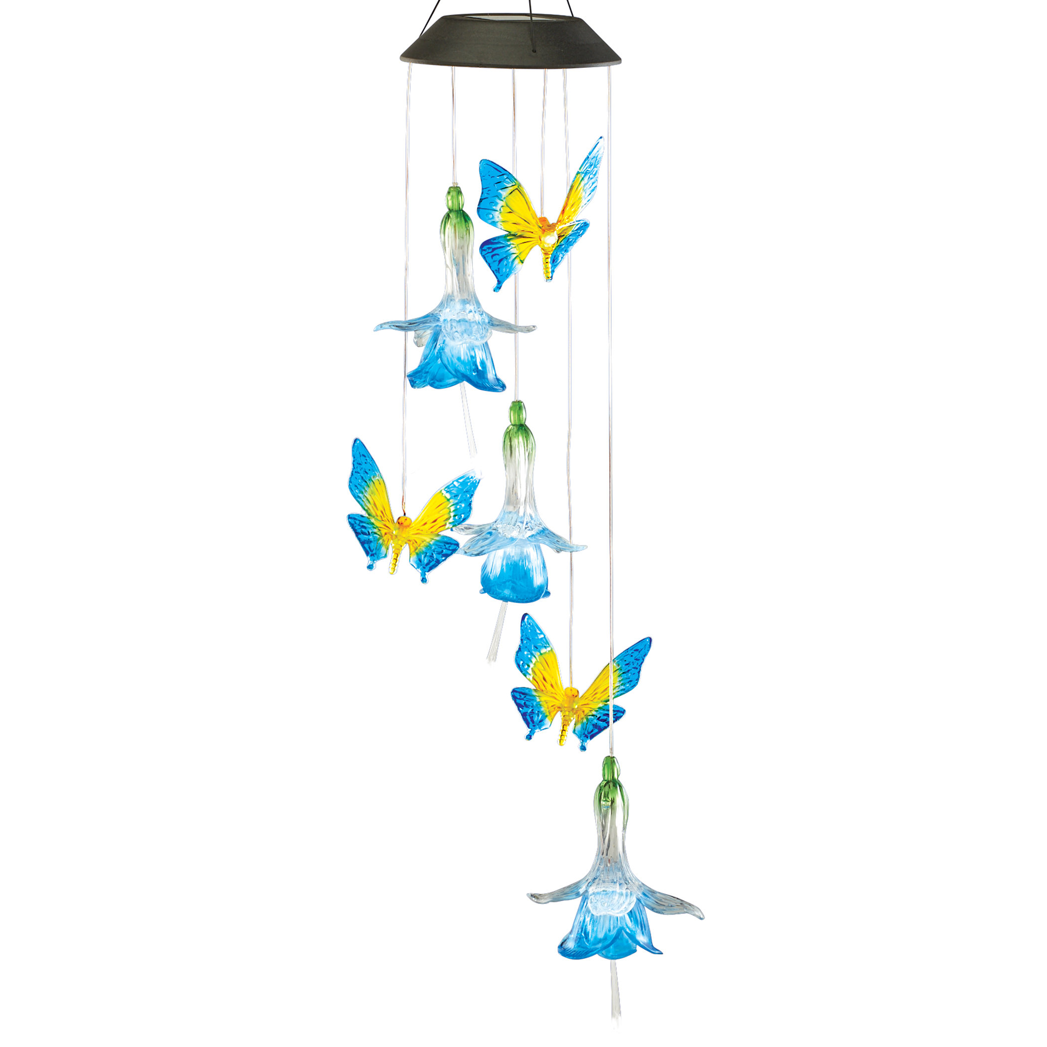 Ophelia & Co. LED Lighted Butterflies and Flowers Solar Powered Garden ...