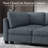 Large Sofa, 35 Inches Seat Depth Frost-Velvet Upholstered Modular Sofa Sleeper Couch With Removable Cushion Cover-1744722021