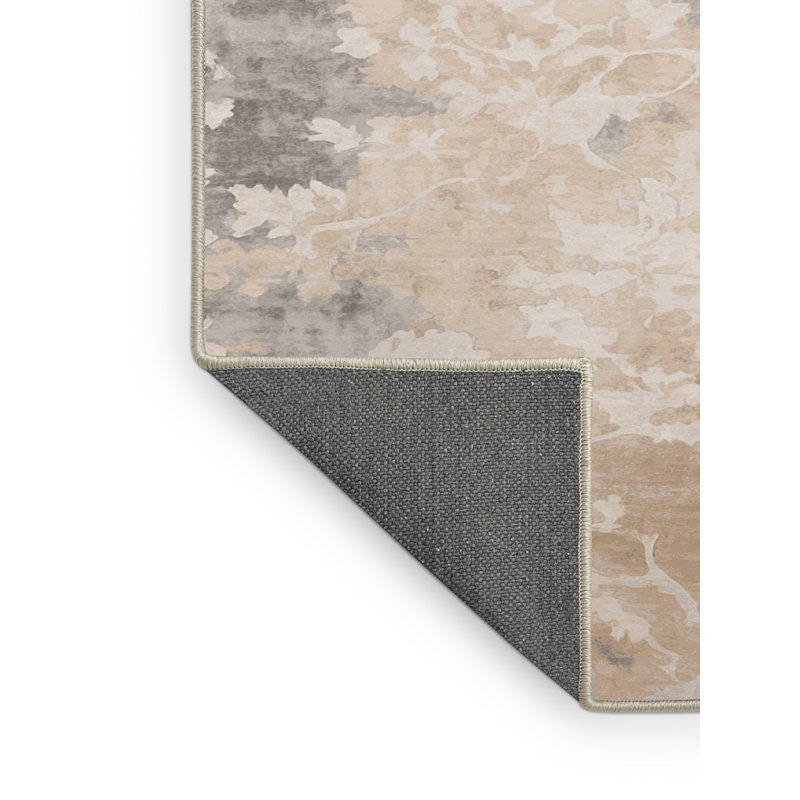 Silky Soft Plush Beige Area Rug, Round 5'