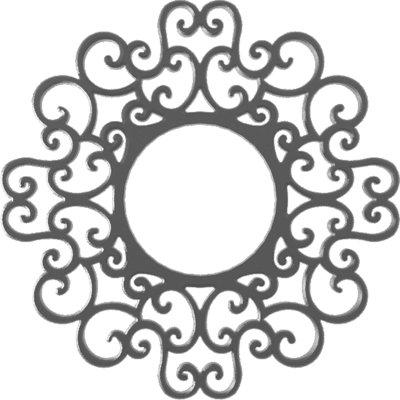 18"OD x 6 7/8"ID x 1/2"P Reims Architectural Grade PVC Pierced Ceiling Medallion, Nickel