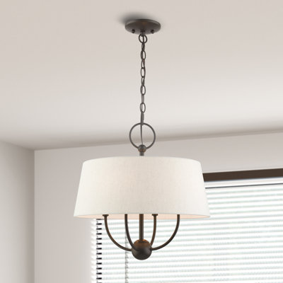 Luminaire suspendu tambour à 4 lumières Desra