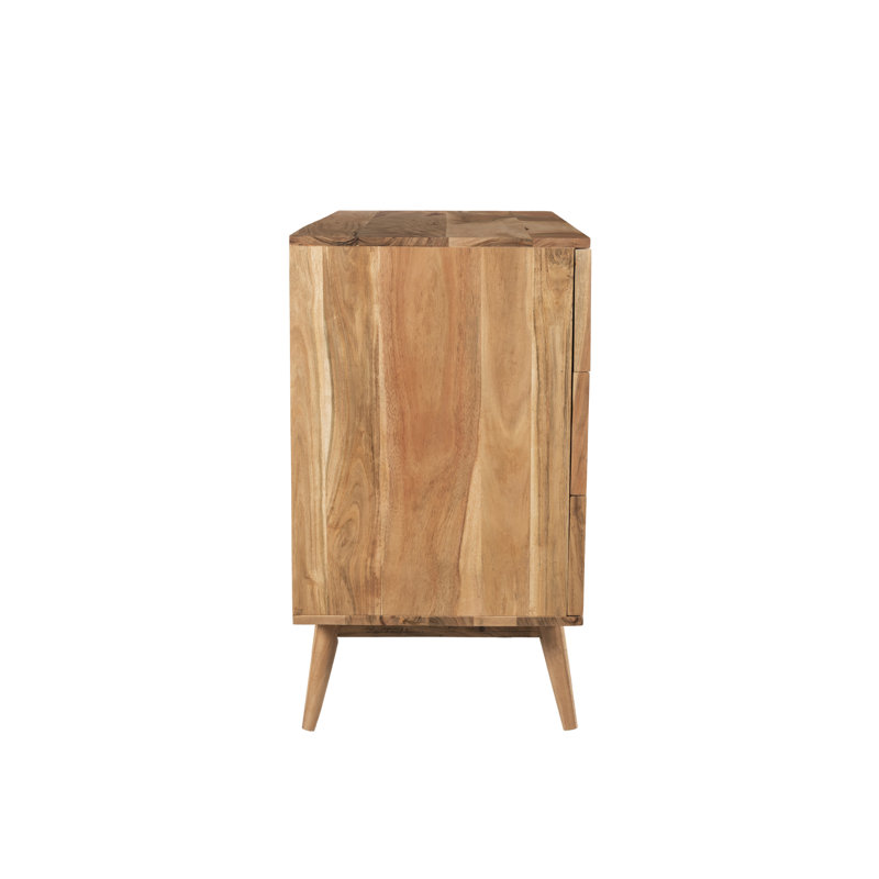 Gerbiorn Solid Wood 117cm W 6 - Drawer Chest of Drawers
