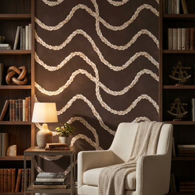 Adhésif mural zigzag rustique