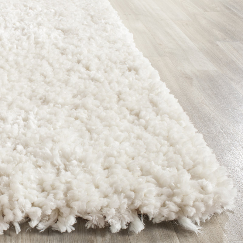 Tapis ivoire en acrylique touffeté à la main Anacortes, Rectangle 2 pi 6 po x 4 pi