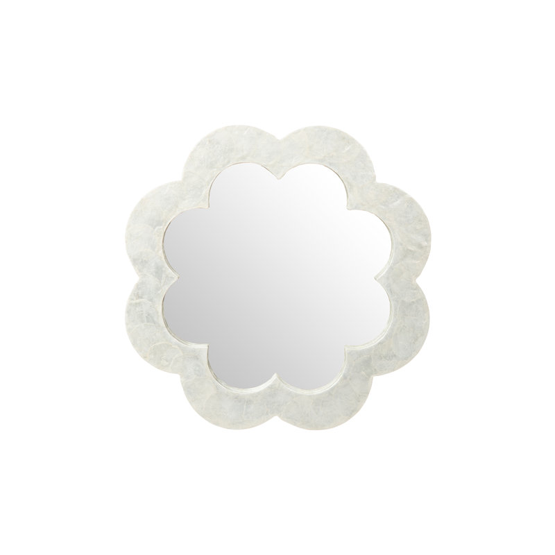 Bette Bud Wall Mirror, Natural White