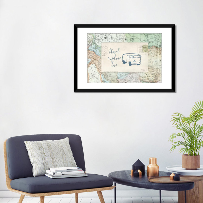 «Travel Posts II», impression sur toile, H 8 po x l 12 po x P 0,75 po, Toile tendue, Pas de tapis